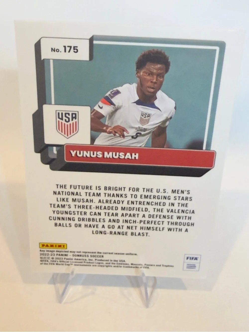 2022/23 Panini-Donruss Optic   Soccer # 175  - Yunus Musah USA - Picture 2 of 2